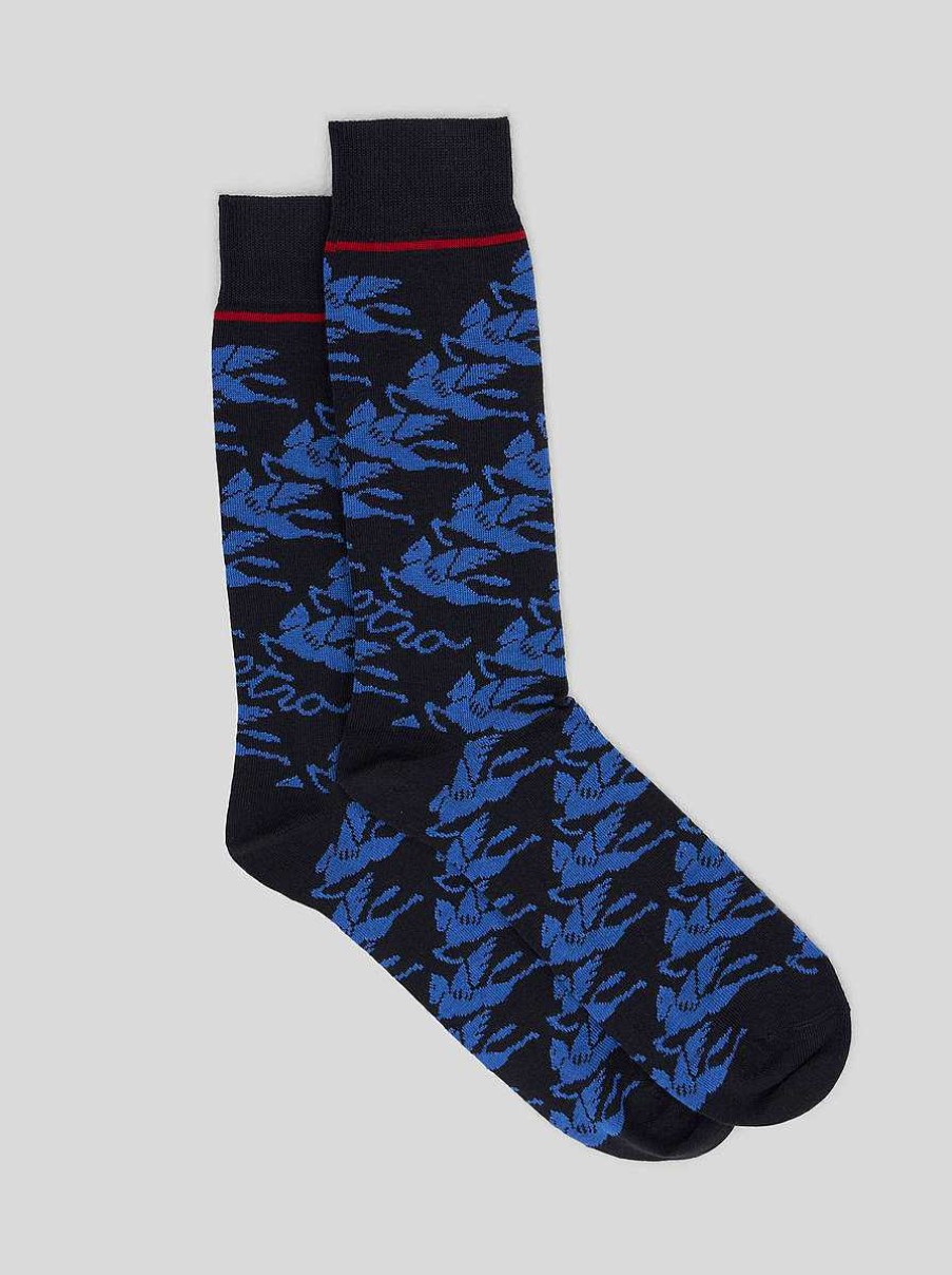 ETRO Midi-Socken Mit Pegaso Schwarz Socken