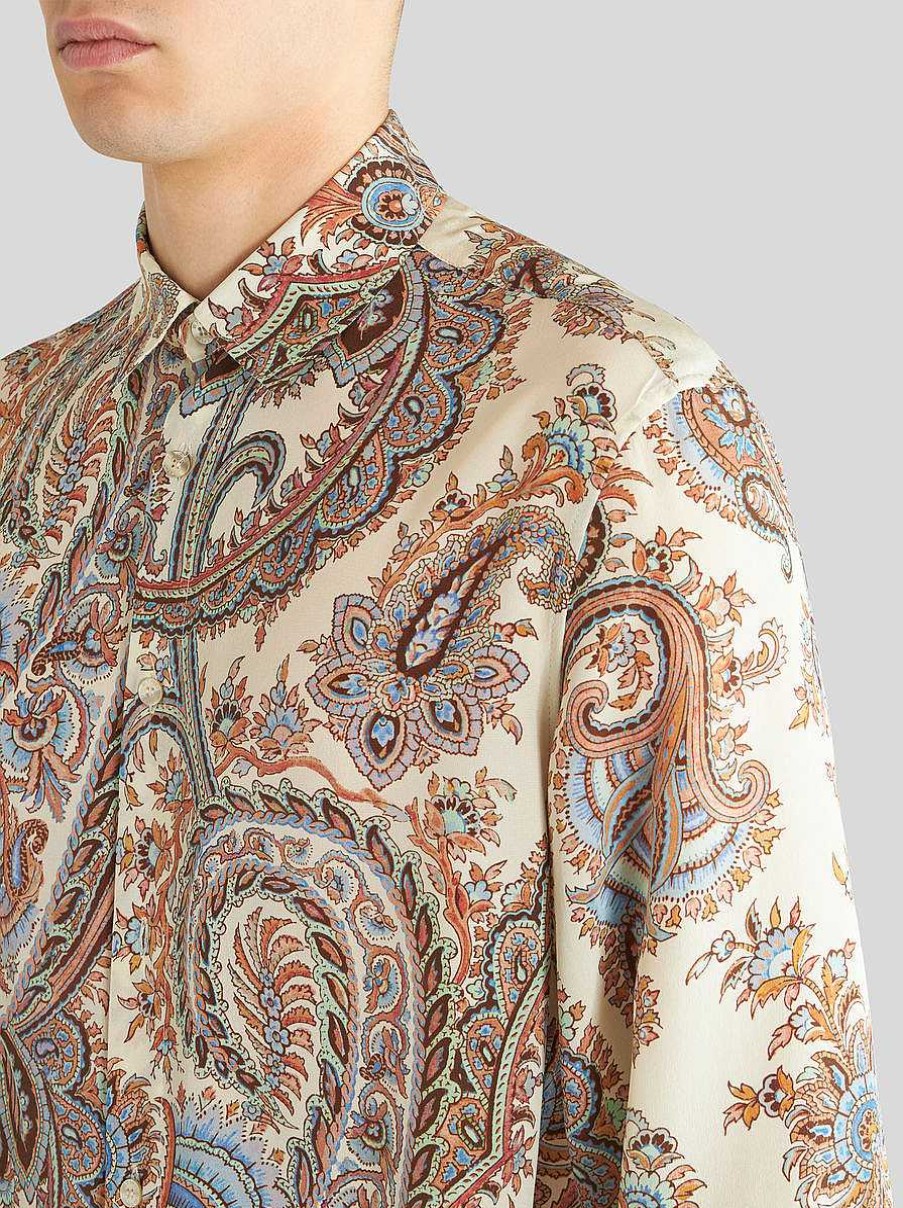 ETRO Hemd Mit Paisley-Print Weis Hemden