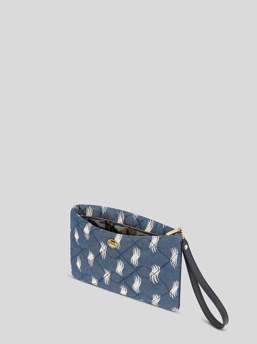 ETRO Jacquard-Beutel Navy Blau Handtaschen Und Clutches