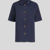 ETRO Paisley-Jacquardhemd Navy Blau Hemden Und Blusen