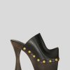 ETRO Lederclogs Schwarz Sandalen Und Clogs