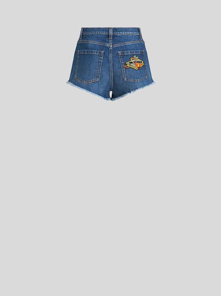 ETRO Jeans-Shorts Navy Blau Denim