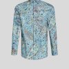 ETRO Paisley-Baumwollhemd Hellblau Hemden