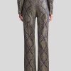 ETRO Baggy-Jacquard-Jeans Gelb Denim