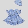 ETRO Einfarbiges Paisley-Babykleid Mit Ruschen Hellblau Baby Madchen 1-9 Monate