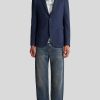 ETRO Jacquard-Gestreifter Blazer Hellblau Jacken