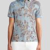 ETRO Mehrfarbiges Paisley-Poloshirt Mit Logo Hellblau Polo-Shirts