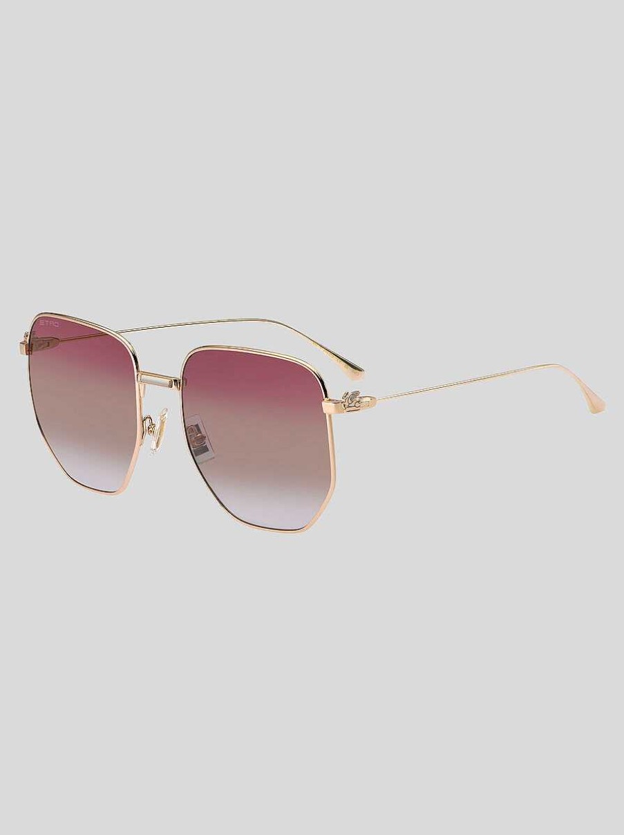 ETRO Pegaso-Sonnenbrille Aus Metall Gold Sonnenbrille